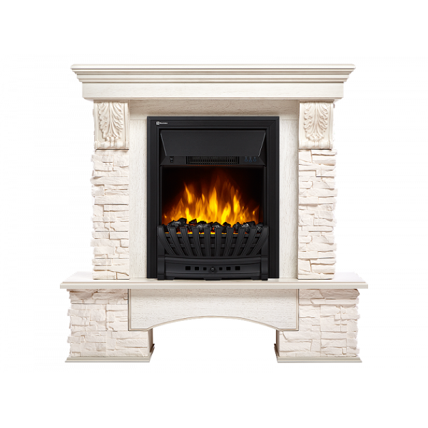Electrolux Pietra Classic камень белый, белёный дуб с очагом Classic EFP/P - 1020LS