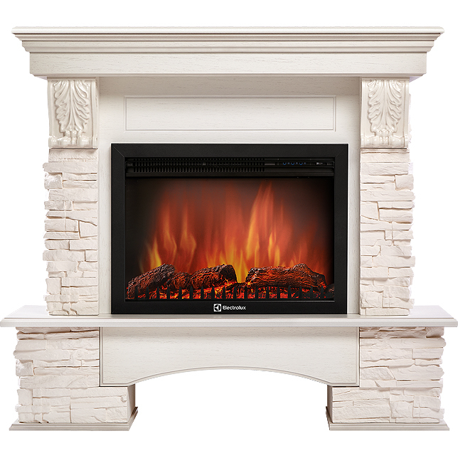 Electrolux Pietra 25S белый, белёный дуб с очагом 27 дюймов (EFP/P - 2720RLS)