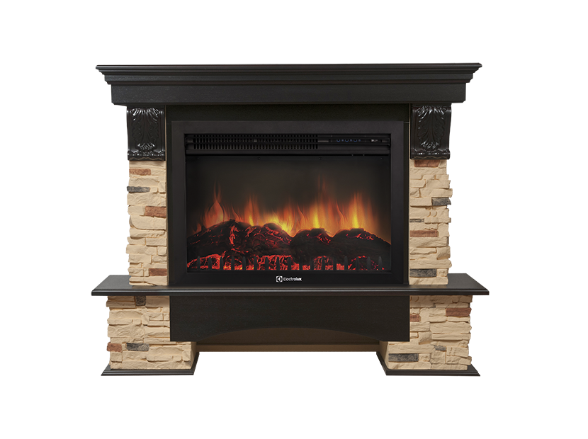 Electrolux Pietra 30S камень сланец натуральный, венге с очагом 31 дюйм (EFP/P - 3020LS)