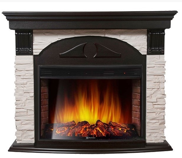 Electrolux Torre 30S камень белый, венге с очагом 33 дюйма (EFP/P - 3320RLS) Electrolux Torre 30S камень белый, венге с очагом 33 дюйма (EFP/P - 3320RLS)