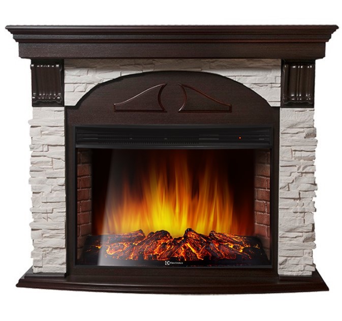 Electrolux Torre 30S камень белый, темный дуб с очагом 33 дюйма (EFP/P - 3320RLS) Electrolux Torre 30S камень белый, темный дуб с очагом 33 дюйма (EFP/P - 3320RLS)