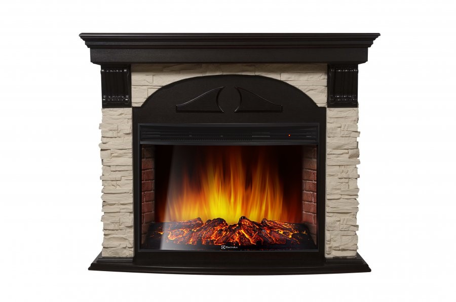 Electrolux Torre 30S камень слоновая кость, венге с очагом 33 дюйма (EFP/P - 3320RLS)