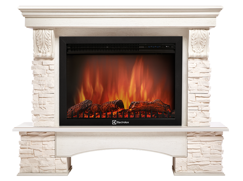 Electrolux Pietra 30S белый, белёный дуб с очагом 31 дюйм (EFP/P - 3020LS)