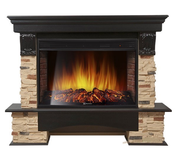 Electrolux Pietra 30S камень сланец натуральный, темный дуб с очагом 33 дюйма (EFP/P - 3320RLS)