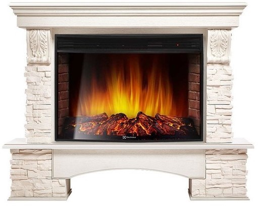 Electrolux Pietra 30S белый, белёный дуб с очагом 33 дюйма (EFP/P - 3320RLS)