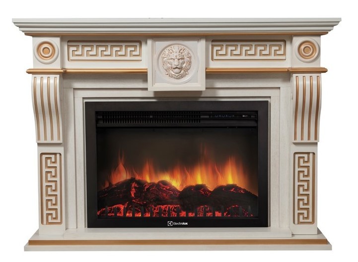 Electrolux Vittoriano 30 Белёный дуб с золотой патиной с очагом 31 дюйм (EFP/P - 3020LS)