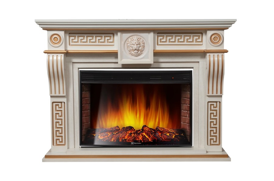 Electrolux Vittoriano 30 Белёный дуб с золотой патиной с очагом 33 дюйма (EFP/P - 3320RLS)