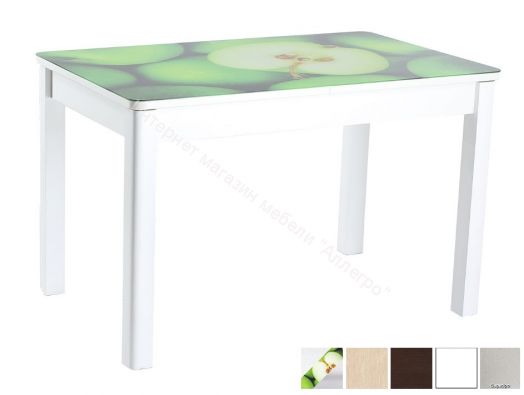 Стол Айсберг-01 СТФ 1100/1420х700 с фотопечатью Зеленые яблоки