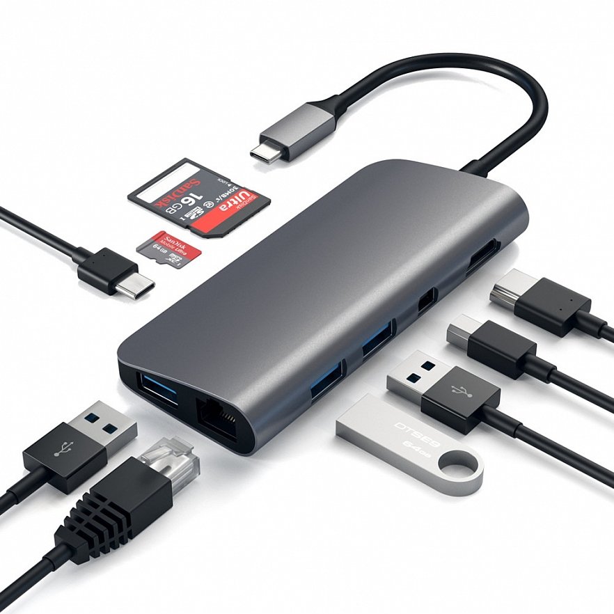 Концентратор Satechi Aluminum Type-C Multimedia Adapter