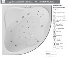 Гидромассажная система Ravak ACTIV HYDRO AIR STANDART GR00002071 Гидромассажная система Ravak ACTIV HYDRO AIR STANDART GR00002071