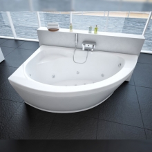 Ванна акриловая АКВАТЕК Аякс 2 170х110 с гидромассажем Flat Chrome (пневмоуправление)