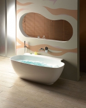 Ванна из литого мрамора ALPEN Nigra 158 Ванна из литого мрамора ALPEN Nigra 158