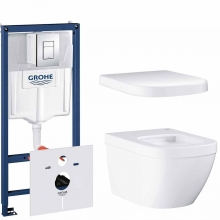 Комплект инсталляция + унитаз Grohe Euro Ceramic  39198 000 (39198000) микролифт Комплект инсталляция + унитаз Grohe Euro Ceramic  39198 000 (39198000) микролифт