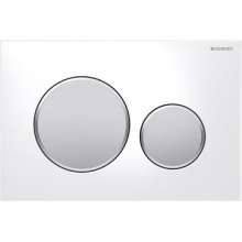 Смывная клавиша Geberit "Sigma20" пластик, белый/матовый хром 115.882.KL.1