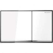 Смывная клавиша Geberit Omega 60 металл, стекло белое 115.081.SI.1