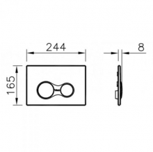 Кнопка для инсталляции Vitra Sirius 740-0400 Кнопка для инсталляции Vitra Sirius 740-0400