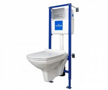 Комплект 4 в 1 Cersanit Link Pro с подвесным унитазом Carina Clean On Slim S-SET-CARC/LPRO/S-DL/Cm-w