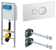 Инсталляция для унитаза Viega Eco 713386 с кнопкой смыва и креплением