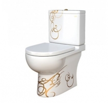 Унитаз-компакт Della Globus Super Plus Джаз (золото) DE3110900146