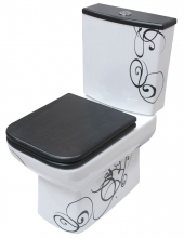 Унитаз-компакт Della Quattro WOOD Джаз (черный) DE51109002410