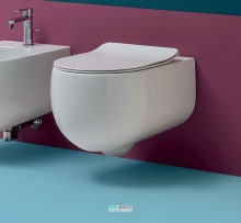 Унитаз подвесной с сидением softclose Kerasan Flo Norim 311101 Унитаз подвесной с сидением softclose Kerasan Flo Norim 311101