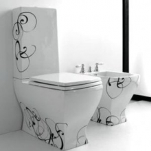 Унитаз моноблок ArtCeram Jazz JZ05V (JZV003 01;50) decor Унитаз моноблок ArtCeram Jazz JZ05V (JZV003 01;50) decor