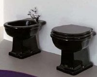 ArtCeram Hermitage унитаз приставной, выпуск в стену, черный EE02V 03.00 (HEV003 03;00)