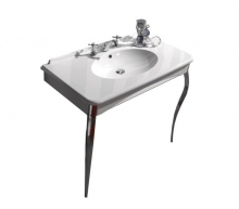 Раковина с консолью Kerasan Retro 1049K0 bi*1 cr legs Раковина с консолью Kerasan Retro 1049K0 bi*1 cr legs