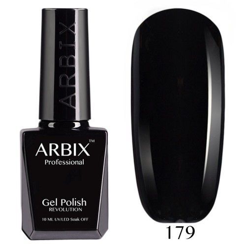 Гель лак  ARBIX № 179  Черный