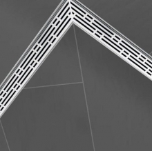 Решетка угловая для дренажного канала 900х900 мм TECE 610911