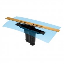 Душевой лоток Berges Wasserhaus Simpel 600 (в пол) 092011 золото глянец Душевой лоток Berges Wasserhaus Simpel 600 (в пол) 092011 золото глянец