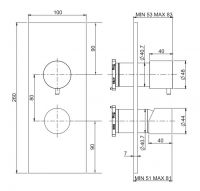 Смеситель для ванны c душем Fima carlo frattini Fluid F3859X6 схема 1