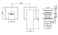 Смеситель для раковины Fima carlo frattini Zeta F3971NX8 схема 1