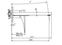 Смеситель на металлической пластине Fima carlo frattini Zeta F3971NLX8 для раковины схема 2