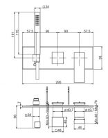 Смеситель для ванны c душем Fima carlo frattini Zeta F3989NX2 схема 1