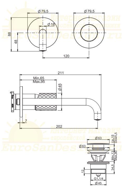 Смеситель для раковины Fima carlo frattini Spillo Tech F3051NLX9 ФОТО