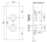 Смеситель для ванны и душа Fima carlo frattini Spillo steel F3079X7 схема 1