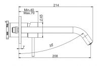 Смеситель для раковины Fima carlo frattini Spillo up F3051NLX8 схема 2