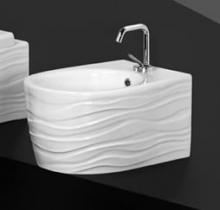 Биде подвесное CERAMICA ALA WAVE 23BDSM/decor 90/Platin