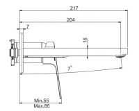 Смеситель прямоугольной формы для раковины Fima carlo frattini Fit F3391NLX8 схема 2