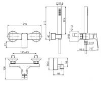 Смеситель для душа Fima carlo frattini Fit F3385 схема 1