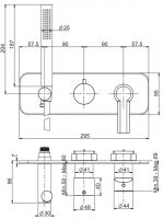 Смеситель для ванны c душем Fima carlo frattini Mast F3149NX2 схема 1