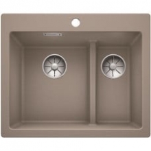 Мойка кухонная Blanco PLEON 6 Split Silgranit PuraDur (серый беж), 521696