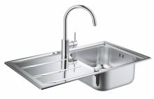 Комплект кухонной мойки из нержавеющей стали с смесителем, Grohe K400 31570 SD0 (31570SD0)