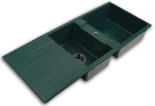 Кухонная мойка Акватон Торина двойная,зеленая 1A712032TR120 Кухонная мойка Акватон Торина двойная,зеленая 1A712032TR120