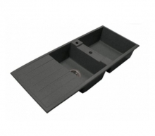 Кухонная мойка Акватон Торина двойная, графит 1A712032TR210