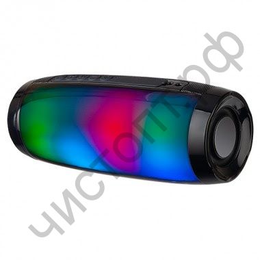 Колонка универс.с радио Perfeo "FLARE" черная c RGB подсветкой 10 вт