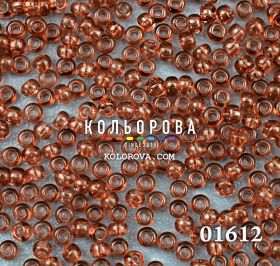 Бисер чешский 01612 коричневый прозрачный блестящий Preciosa 1 сорт