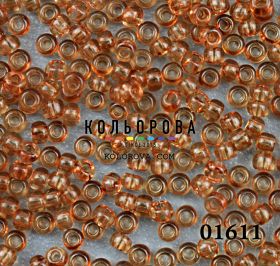 Бисер чешский 01611 коричневый прозрачный блестящий Preciosa 1 сорт