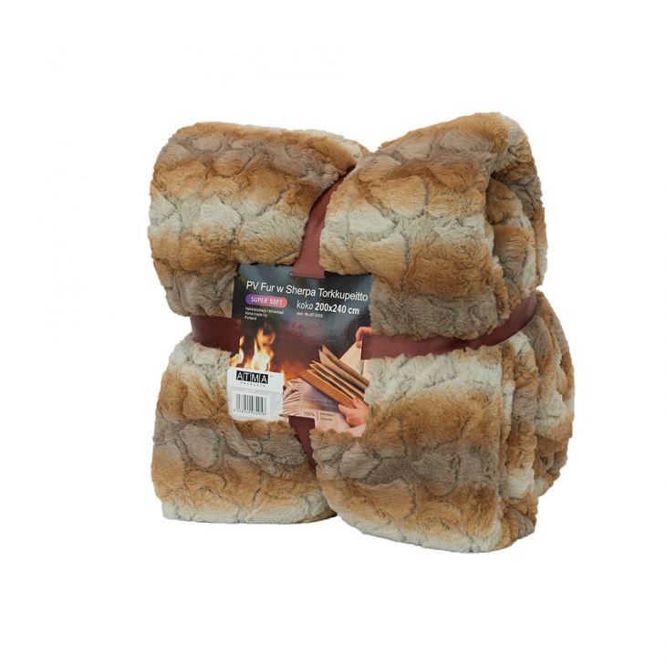 Плед SHERPA Blanket 200*240 см brown